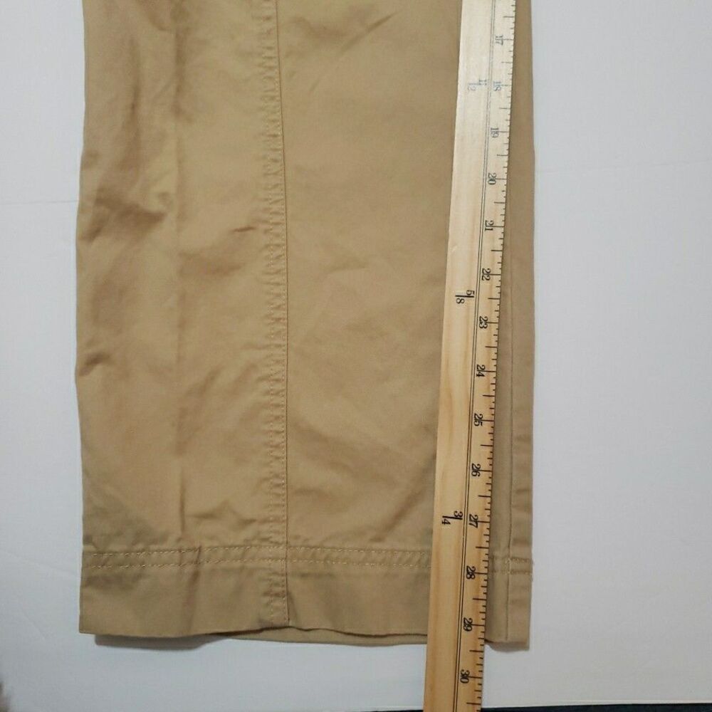 Abercrombie & Fitch Womens Relaxed Cargo Khaki Pants Curve Love Size 30/10 - Picture 6 of 10